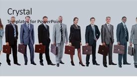  Presentation with young business people - Cool new theme with attractive business people - the elite backdrop and a  colored foreground