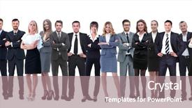  Presentation with young business people - Cool new presentation with attractive business people - the elite backdrop and a coral colored foreground