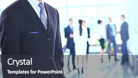  Presentation with young business people - Slides featuring attractive business people - the elite background and a tawny brown colored foreground