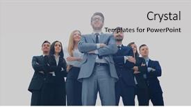  Presentation with young business people - Theme having attractive business people - the elite background and a light gray colored foreground