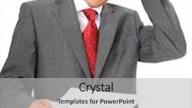  Presentation with bad news - Amazing presentation having attractive businessman gets bad news all on white background backdrop and a light gray colored foreground