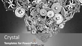  Presentation with flute - Slide set having flute and bowler hat background and a gray colored foreground