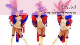  Presentation with cabaret - Cool new presentation with attractive cabaret trio isolated backdrop and a lemonade colored foreground