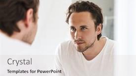  Presentation with confident - Colorful presentation design enhanced with attractive-confident-young-man-standing backdrop and a soft green colored foreground