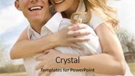  Presentation with engagement - Audience pleasing presentation theme consisting of attractive couple having fun in a park playing piggy back on a warm spring day this image is part of an engagement shoot backdrop and a coral colored foreground