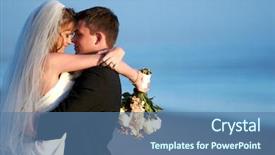  Presentation with wedding - PPT layouts enhanced with attractive couple on their wedding background and a ocean colored foreground