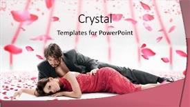  Presentation with rose falling animation - Amazing presentation having attractive couple over falling rose backdrop and a lemonade colored foreground