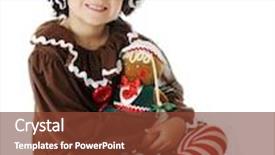  Presentation with gingerbread - Colorful slides enhanced with attractive-elementary-gingerbread-girl-happily backdrop and a tawny brown colored foreground