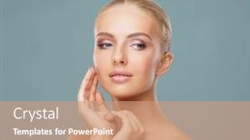  Presentation with beautiful skin - Theme enhanced with attractive-face-of-beautiful-girl background and a coral colored foreground