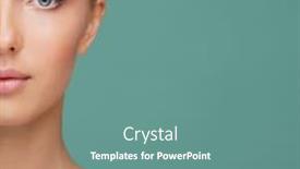  Presentation with beautiful skin - PPT theme consisting of attractive-face-of-beautiful-girl background and a seafoam green colored foreground