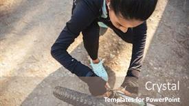  Presentation with wireless - Beautiful PPT layouts featuring having to fix her bicycle backdrop and a gray colored foreground