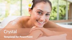 Presentation with beautiful black women smiling - Beautiful presentation theme featuring attractive flower - beautiful smiling brunette lying backdrop and a  colored foreground