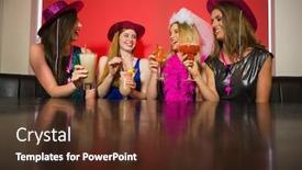  Presentation with hen - Beautiful presentation design featuring attractive-friends-at-a-hen backdrop and a tawny brown colored foreground