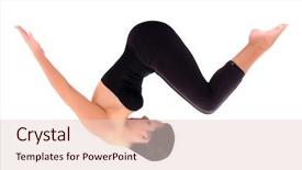  Presentation with black girl - Cool new presentation design with attractive girl in black sport clothes represents letter w backdrop and a lemonade colored foreground