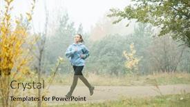 Presentation with forest morning - Cool new theme with attractive-girl-in-blue-hoodie backdrop and a mint green colored foreground