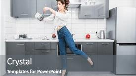  Presentation with events fashion show a - Colorful slide set enhanced with attractive girl in everyday clothes backdrop and a gray colored foreground