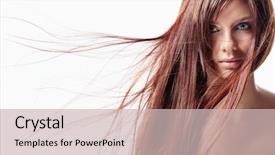  Presentation with white red employees - Presentation enhanced with attractive girl with red hair background and a soft green colored foreground