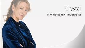  Presentation with female - Theme having attractive-happy-smiling-female-middle background and a  colored foreground