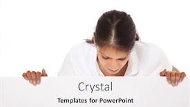  Presentation with indian woman - Amazing slide set having attractive indian woman behind white wall backdrop and a lemonade colored foreground