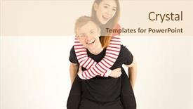  Presentation with racial - Audience pleasing slides consisting of attractive inter racial couple being backdrop and a lemonade colored foreground