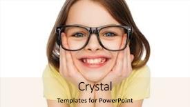  Presentation with education cute - Cool new PPT theme with attractive kids - education school and vision concept backdrop and a coral colored foreground