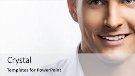  Presentation with wind energy close up portrait - Presentation theme having attractive man close up portrait background and a white colored foreground