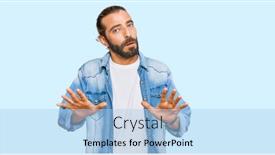  Presentation with forbidden - Amazing PPT layouts having attractive-man-with-long-hair backdrop and a light blue colored foreground