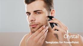  Presentation with masculine - PPT theme enhanced with attractive masculine male being undressed background and a coral colored foreground