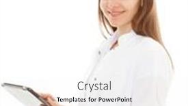  Presentation with medical student - Slide deck consisting of attractive-medical-student background and a white colored foreground