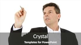  Presentation with sketching - Cool new slides with attractive middle-aged man sketching something all on white background backdrop and a dark gray colored foreground