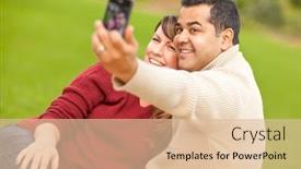  Presentation with race - Beautiful slides featuring attractive-mixed-race-couple-taking backdrop and a lemonade colored foreground