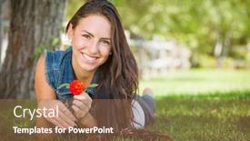  Presentation with race - Slide set enhanced with attractive mixed race girl portrait laying in grass outdoors with flower background and a tawny brown colored foreground