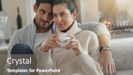  Presentation with relaxing - Audience pleasing slides consisting of attractive-modern-couple-relaxing backdrop and a gray colored foreground