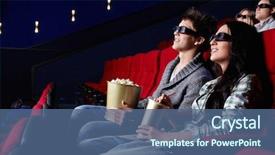  Presentation with young people in the club - Amazing slides having attractive people in the cinema backdrop and a ocean colored foreground