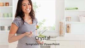  Presentation with pregnant woman - Colorful PPT layouts enhanced with attractive pregnant woman holding backdrop and a soft green colored foreground
