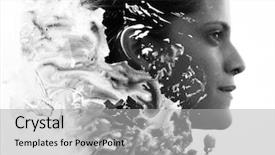  Presentation with feminine - Presentation theme enhanced with attractive radiant and fresh background and a light gray colored foreground