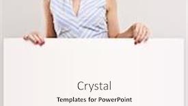  Presentation with secretary - Beautiful theme featuring attractive-secretary-over-white-empty backdrop and a pink colored foreground