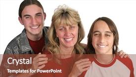  Presentation with mom - Audience pleasing presentation theme consisting of attractive single mom and her backdrop and a tawny brown colored foreground