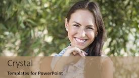  Presentation with race - Theme with attractive-smiling-mixed-race-girl background and a coral colored foreground