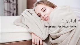  Presentation with beauty cosmetics - Amazing theme having attractive-smiling-young-girl backdrop and a lemonade colored foreground