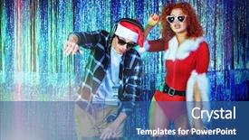  Presentation with pharmacy mixing intravenous medications - Beautiful presentation theme featuring attractive snow maiden disco lights backdrop and a ocean colored foreground