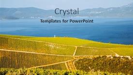  Presentation with agrarian - PPT theme featuring attractive-summer-scene-overlooking background and a light blue colored foreground