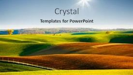  Presentation with minimalistic - Slide deck enhanced with attractive-sunlight-on-the-wavy background and a light blue colored foreground