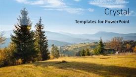  Presentation with nature art - Slides with attractive-sunny-day-in-autumn background and a light blue colored foreground