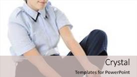  Presentation with teen girl - Beautiful PPT theme featuring jr blue - attractive teen girl in her backdrop and a soft green colored foreground