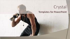  Presentation with tired - Audience pleasing presentation theme consisting of attractive-tired-sportsman-having backdrop and a lemonade colored foreground