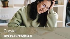  Presentation with upset - Amazing slides having attractive-tired-upset-young-girl backdrop and a coral colored foreground