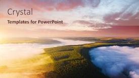  Presentation with rural - Slide set featuring attractive-top-view-on-rural background and a lemonade colored foreground