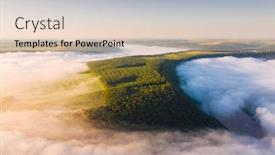  Presentation with dawn - Cool new presentation with attractive-top-view-on-rural backdrop and a lemonade colored foreground