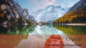  Presentation with alps - Amazing PPT theme having attractive-view-of-most-famous backdrop and a red colored foreground